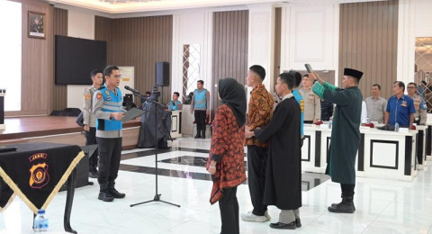 Polda Jambi Gelar Pakta Integritas dan Pengambilan Sumpah Penerimaan Terpadu Anggota Polri 2026